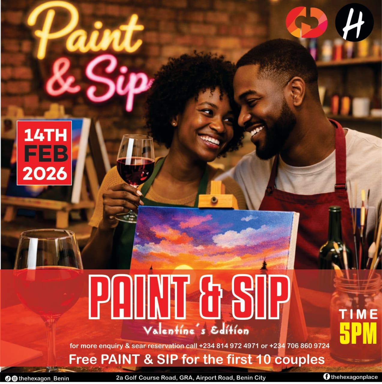 Valentine’s Paint & Sip Experience at Hexagon Hotel – Romance with a Creative Twist